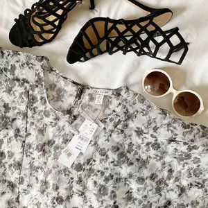 NEW Topshop - Black and White Organza Mini Dress